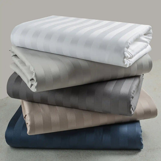 750 Tc Italian Jcq Stripe 100% Cotton | Cotton Bedding Sets