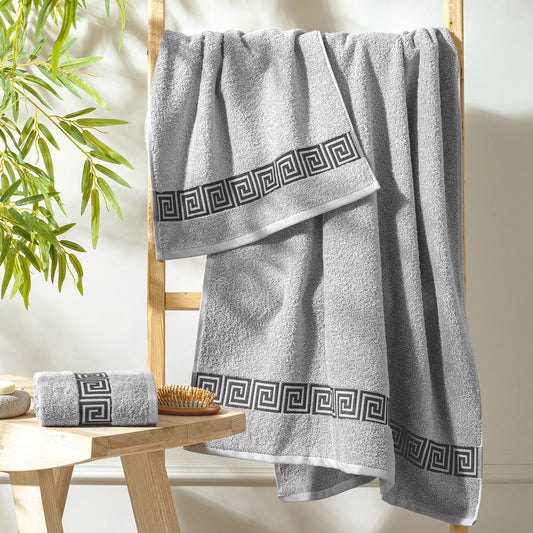 Picasso Towel 3pc Set - Greek Key Border