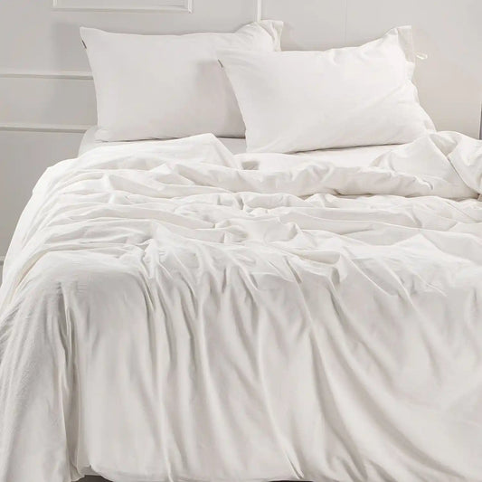 Pre Washed 100 % Cotton Breathable Solid Bedsheets