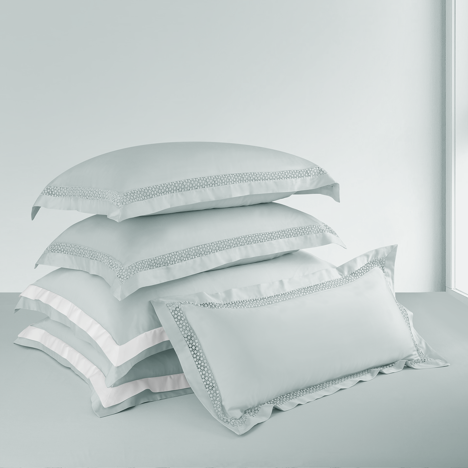 550 Tc Botanic Cotton Mystique Bedding 7Pc Set