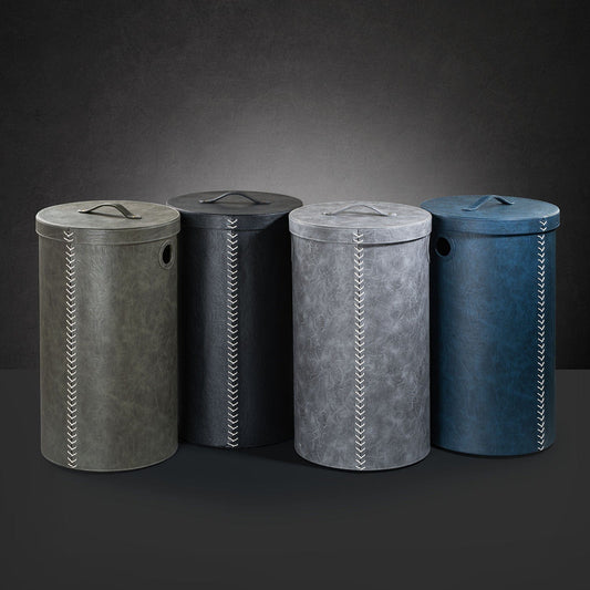 Cross Stitch Round Laundry Hamper