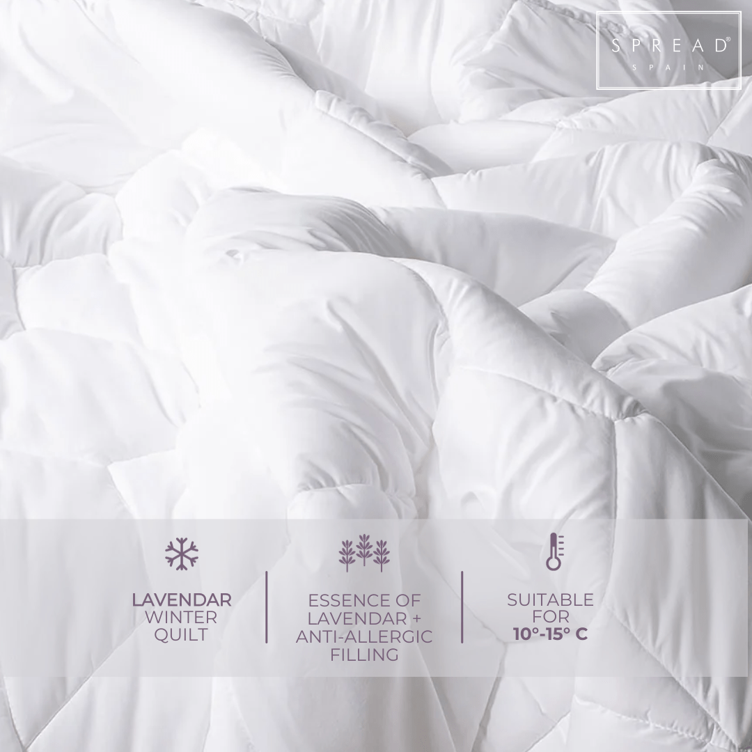 350 Gsm Winter Quilt/Comforter - Lavender Quilt (Oeko Certified)| Winter Quilt