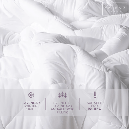 350 Gsm Winter Quilt/Comforter - Lavender Quilt (Oeko Certified)| Winter Quilt