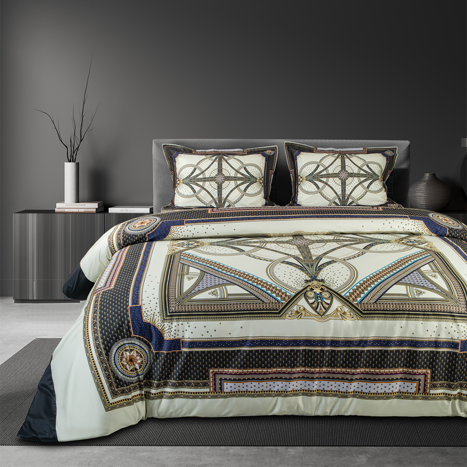 550 Tc Cotton Prints 4Pc Bedding Set