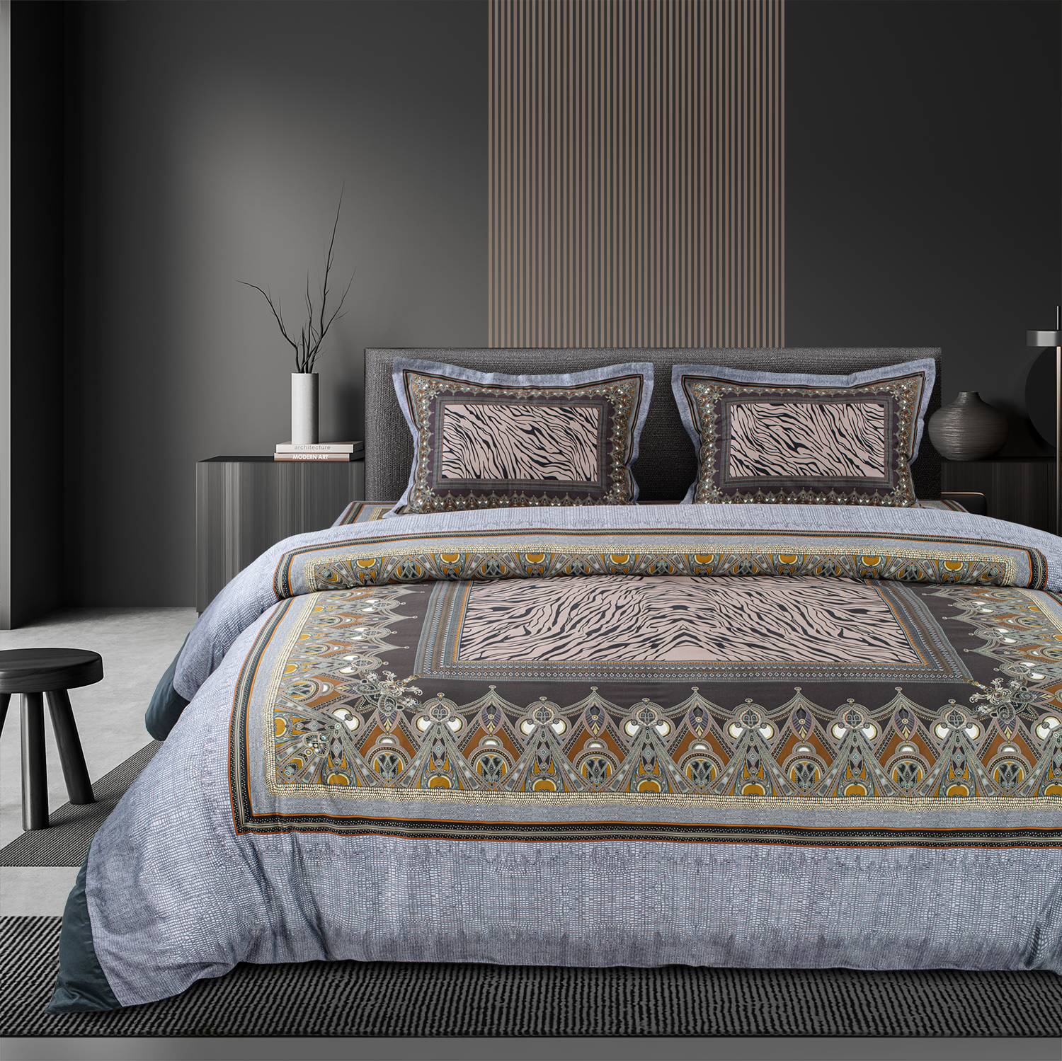 550 Tc Cotton Prints 4Pc Bedding Set
