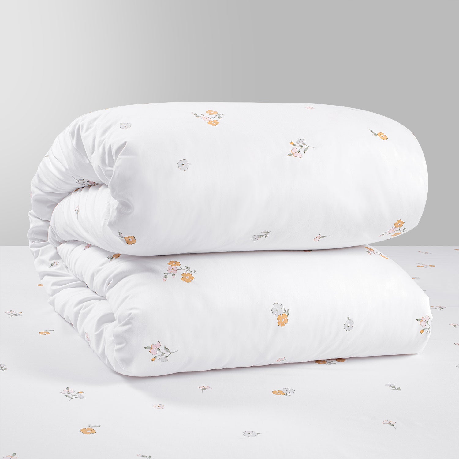 400 Tc 100% Cotton White Prints Bedding Collection