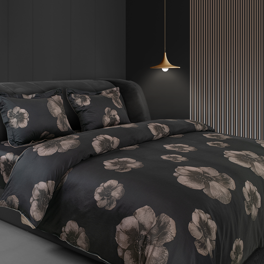 Global Black Cotton Prints Bedding Collection