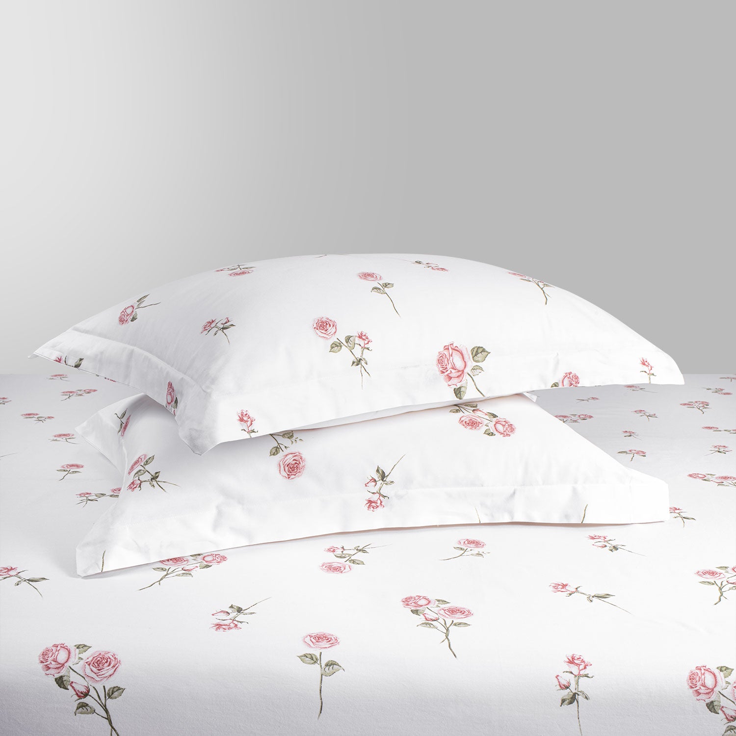 400 Tc 100% Cotton White Prints Bedding Collection