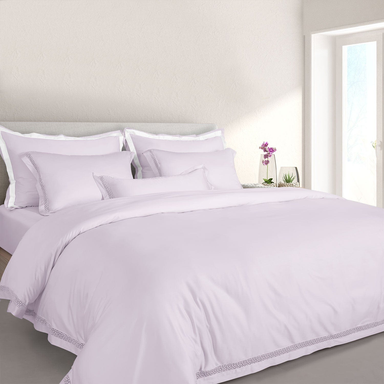 550 Tc Botanic Cotton Mystique Bedding 7Pc Set