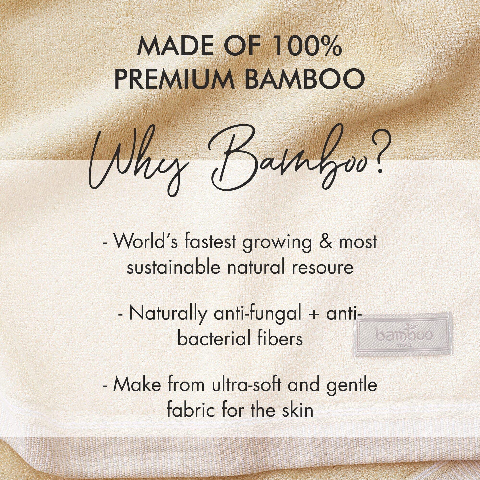 Bamboo Towels - High Absorbent & Super Soft 360 Gsm