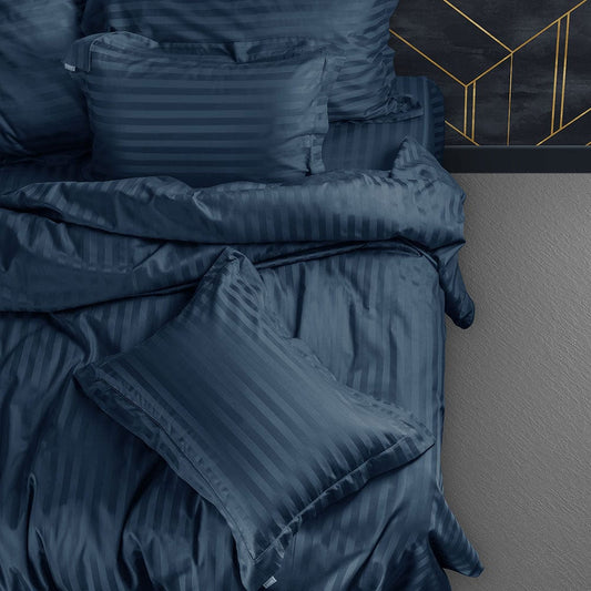 750 Tc Italian Jcq Stripe 100% Cotton Pillow Cover