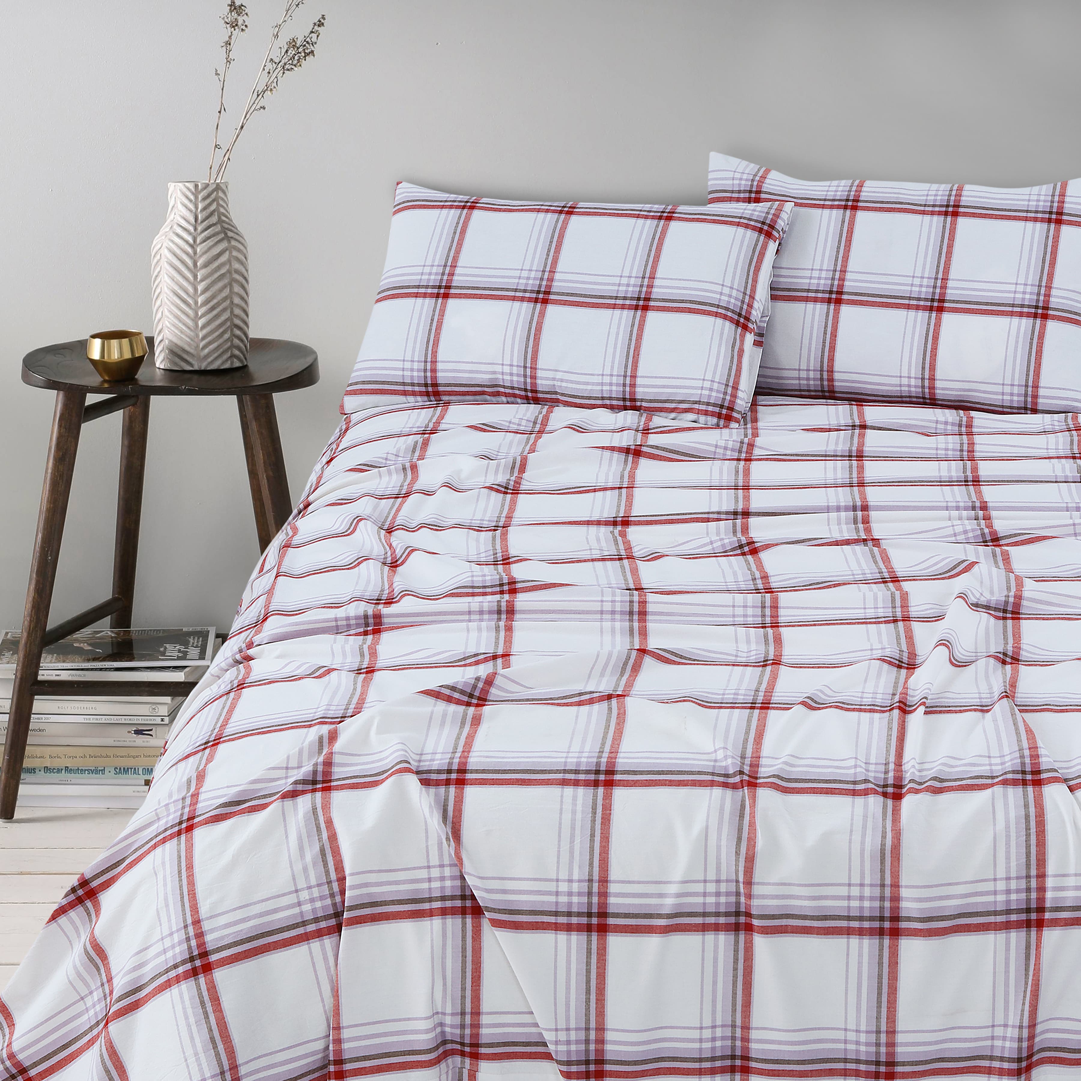 100 % Washed Cotton Breathable Bedsheet