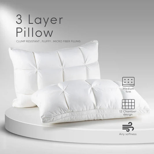 Cervical Pillow - 3 Layer Hypoallergic