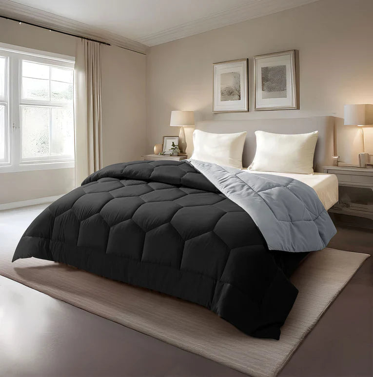 Vibgyor Microfiber Reversible Winter Quilt - 500 GSM