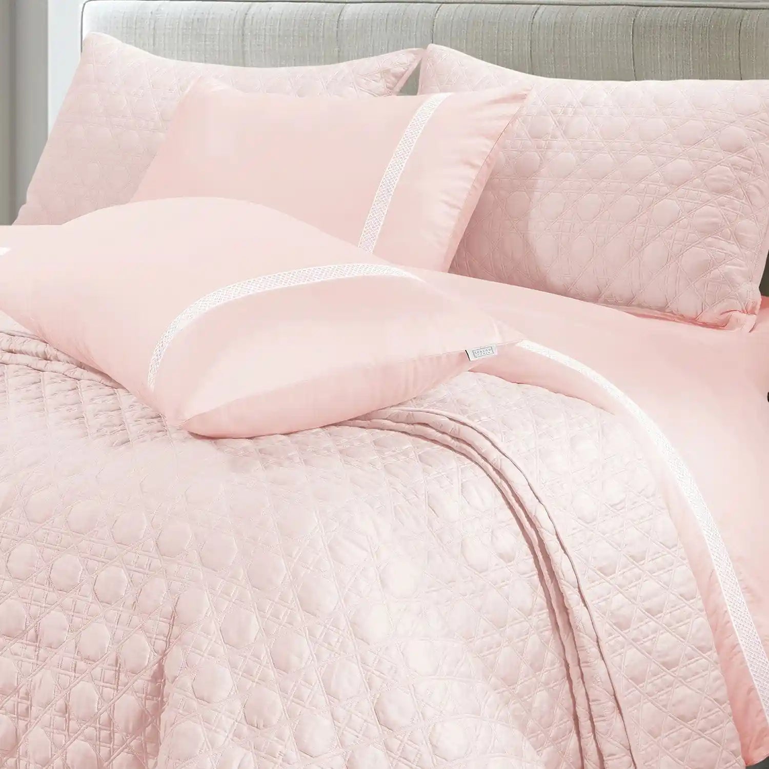 550 Tc Botanic Cotton Mist Bedding 7Pc Set | Pure Cotton Bedsheet