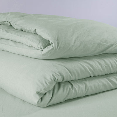 PRE WASHED 100 %  COTTON FLEX BREATHABLE SOLID BEDDING