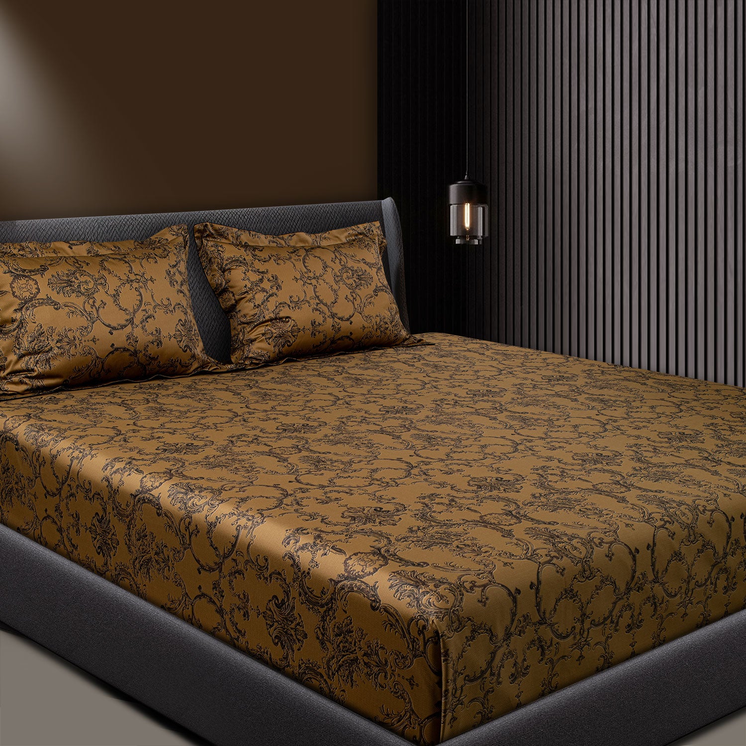 Global Black Cotton Prints Bedding Collection