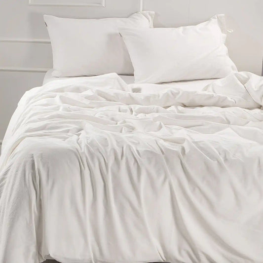 Pre Washed 100 %  Cotton Breathable Solid Bedding