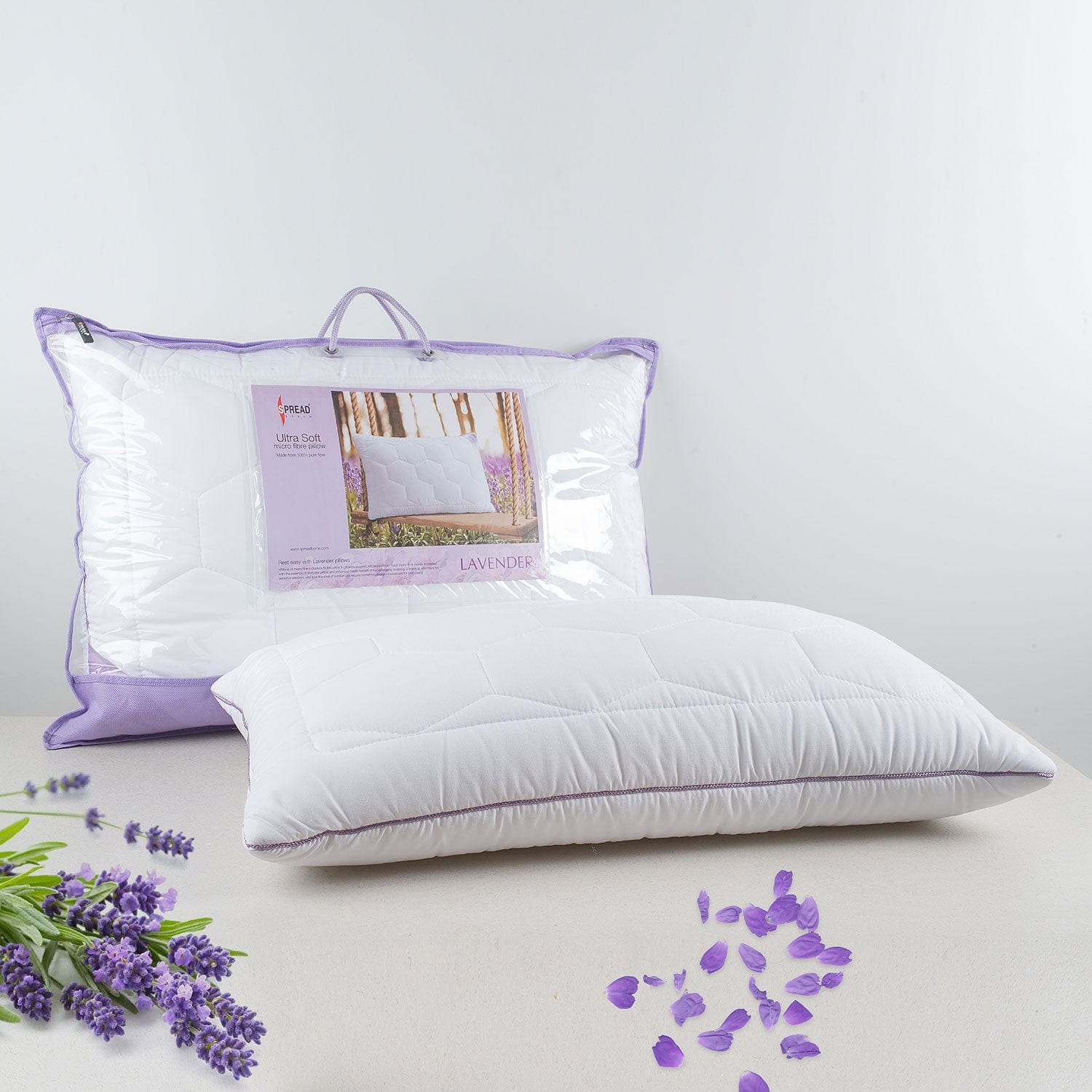 Lavender With Suede Fabric And Micro Fibre Inside Pillow