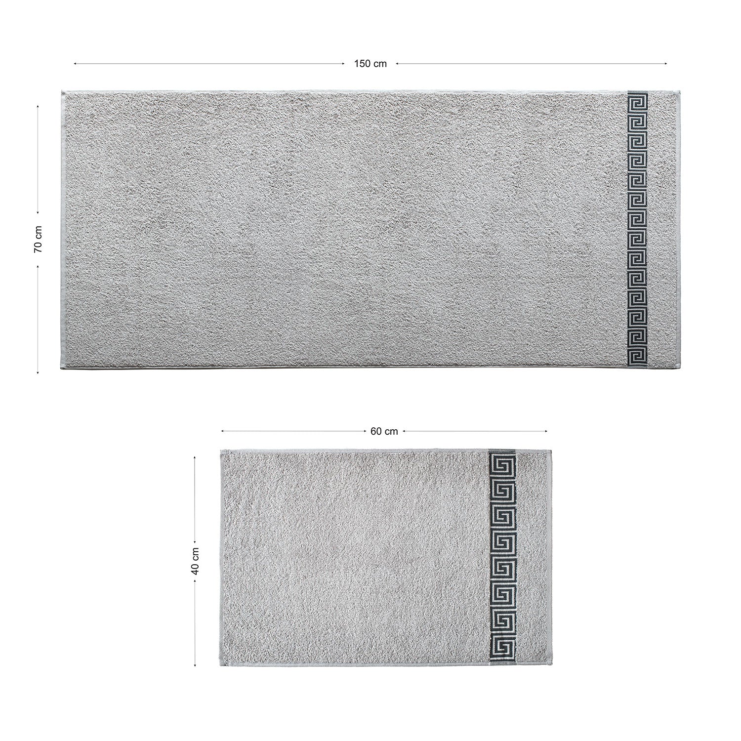 Picasso Towel 3pc Set - Greek Key Border