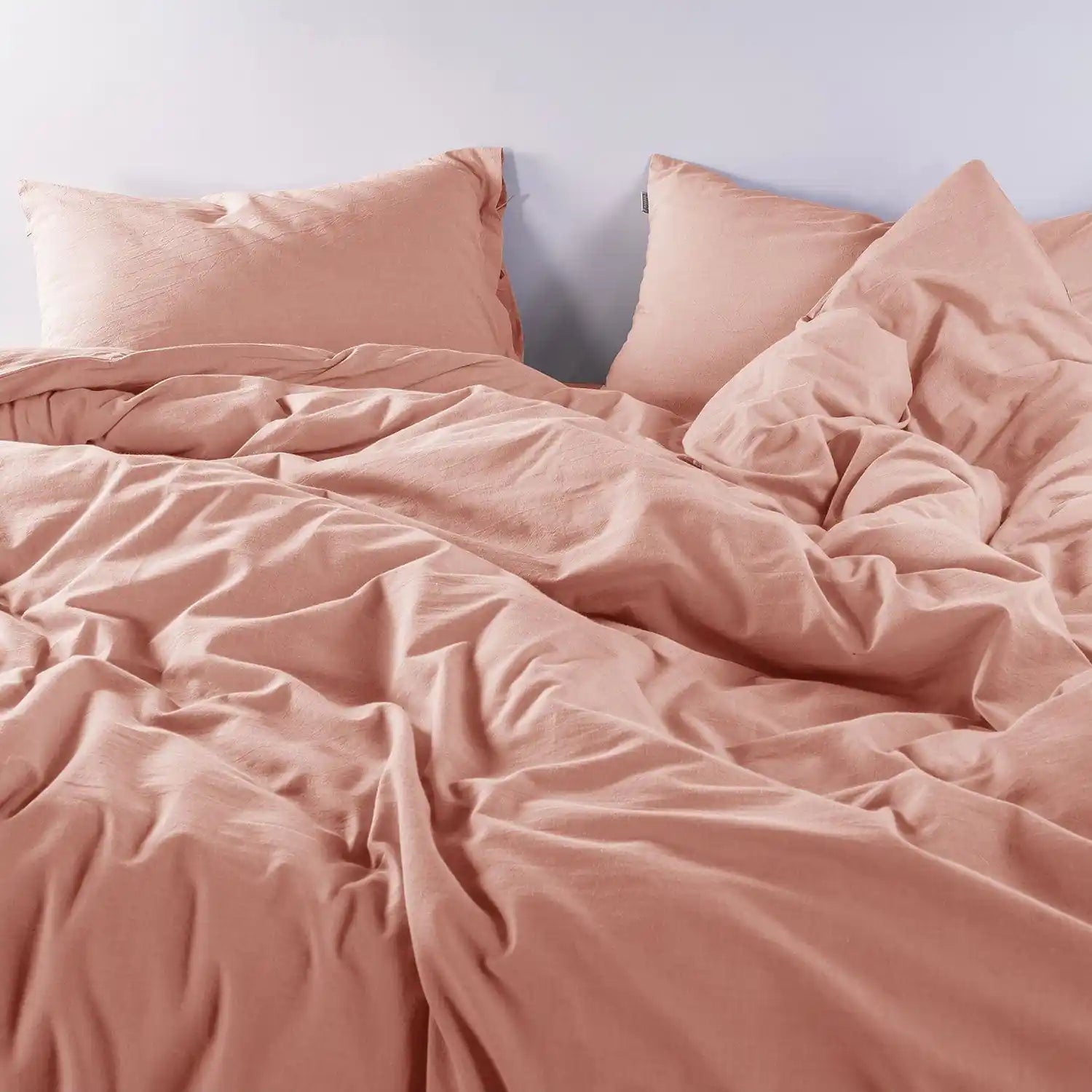 Pre Washed 100 %  Cotton Flex Breathable Solid Bedding | 100 % Cotton Bedding  Set