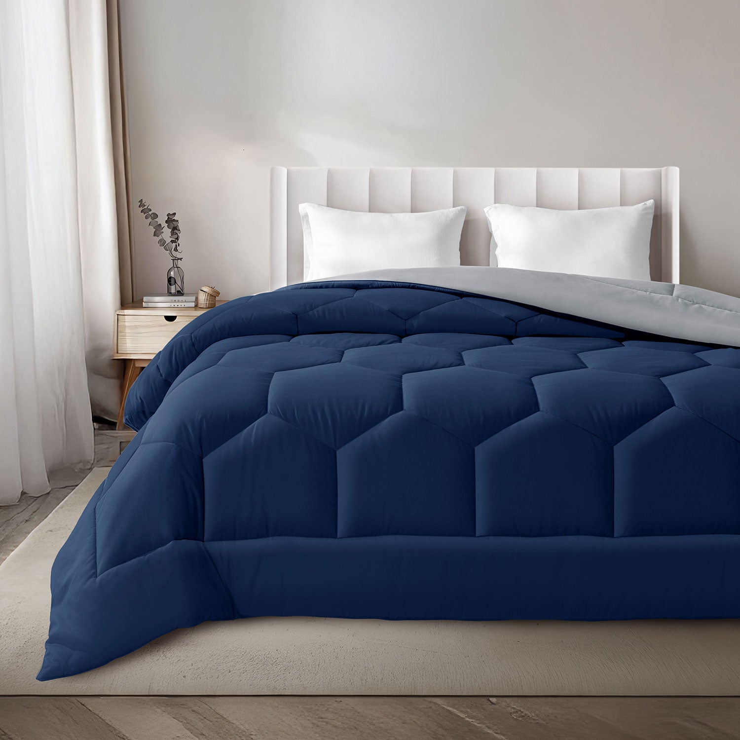 Light Grey/Navy Blue