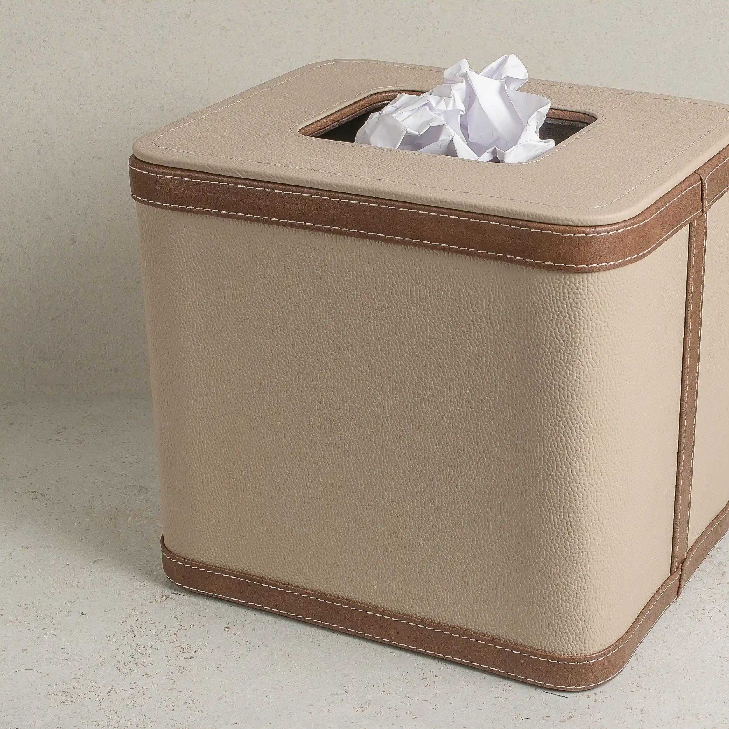 Leather Dustbin