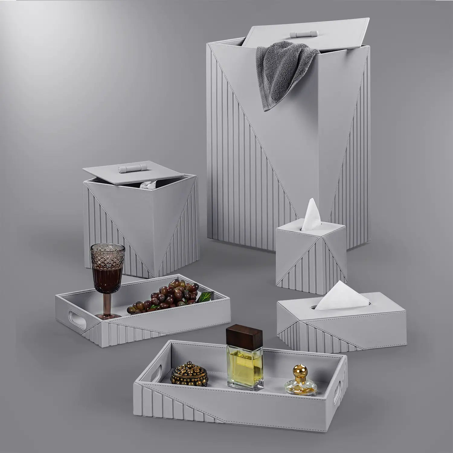 Elegant Fluted Storage Collection
