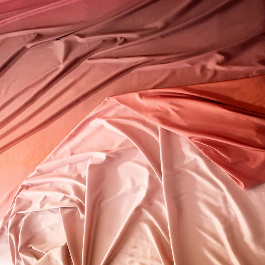 100% COTTON OMBREE DUVET COVER 4Pc SET - STUNNING COLOURS