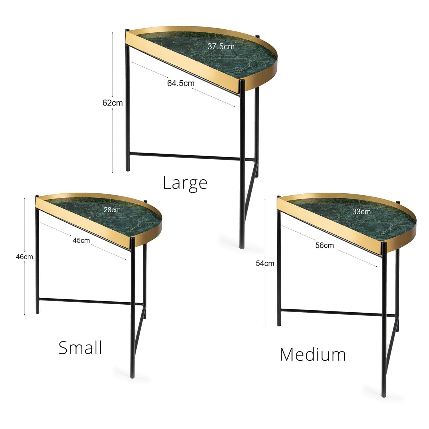 Half Moon Nesting Tables