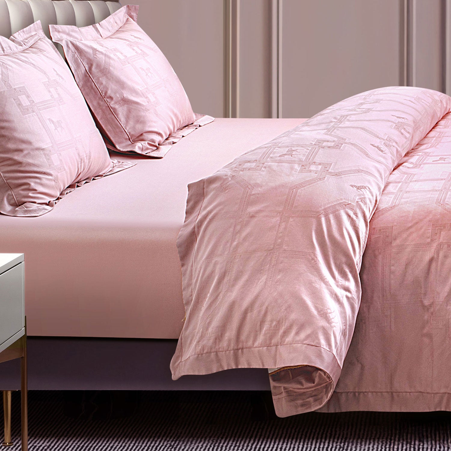 750 Tc Italian Jcq 100% Cotton Duvet/Quilt Cover