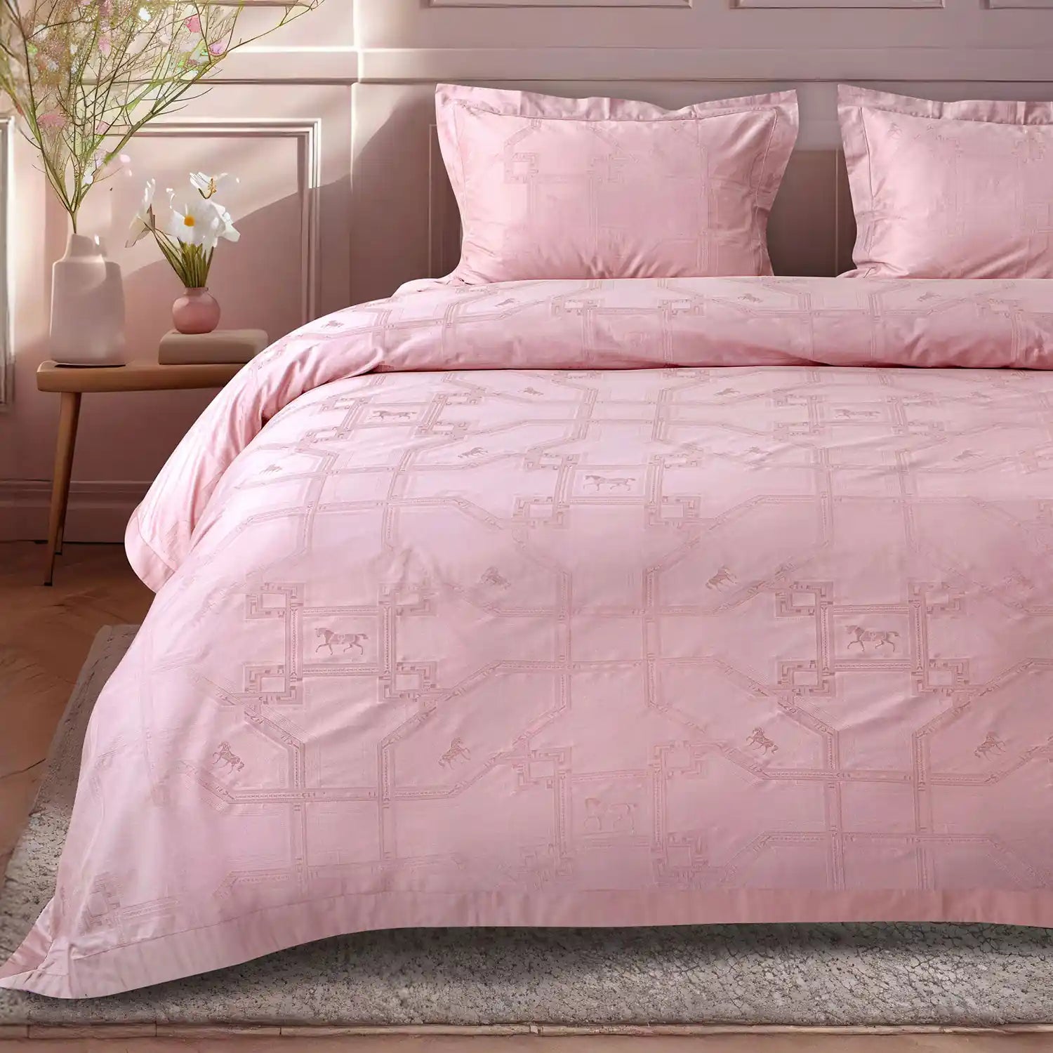 750 Tc Italian Jcq 100% Cotton Duvet/Quilt Cover