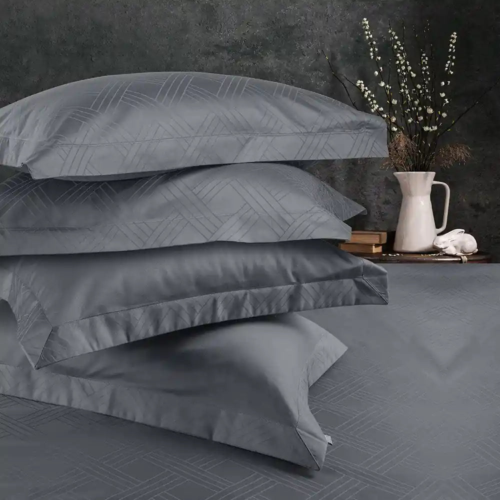 1000 Tc Italian Jcq 100% Cotton Pillow Cover