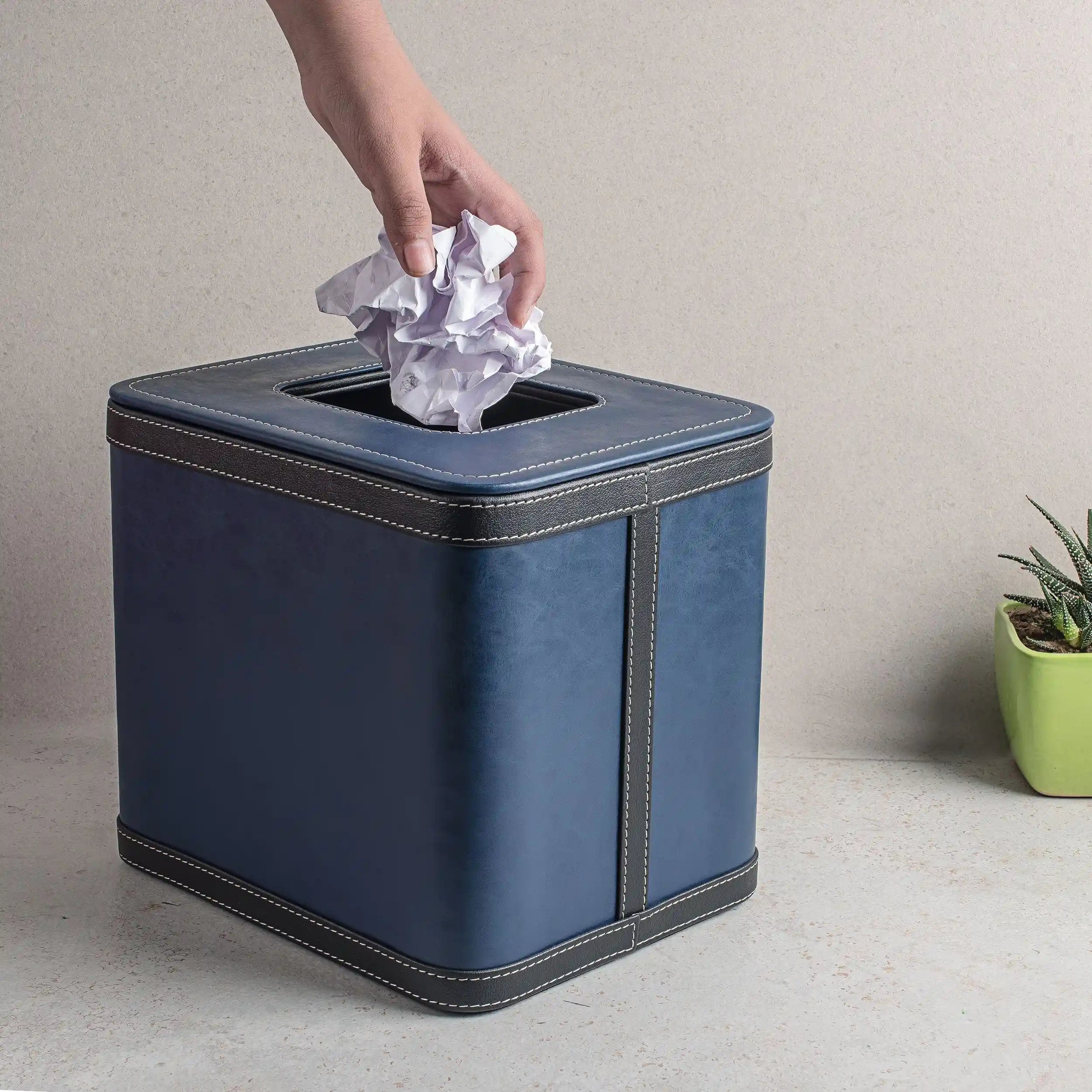 Leather Dustbin