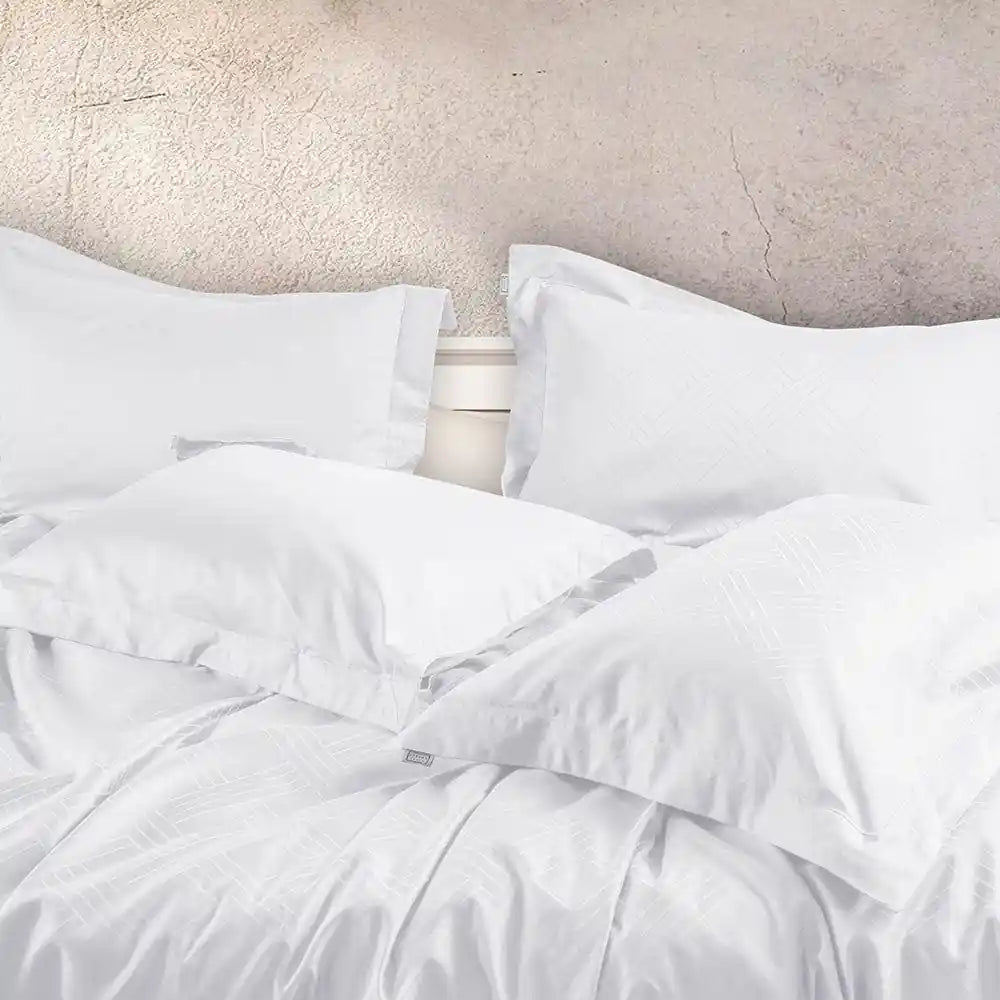 1000 Tc Italian Jcq 100% Cotton Pillow Cover