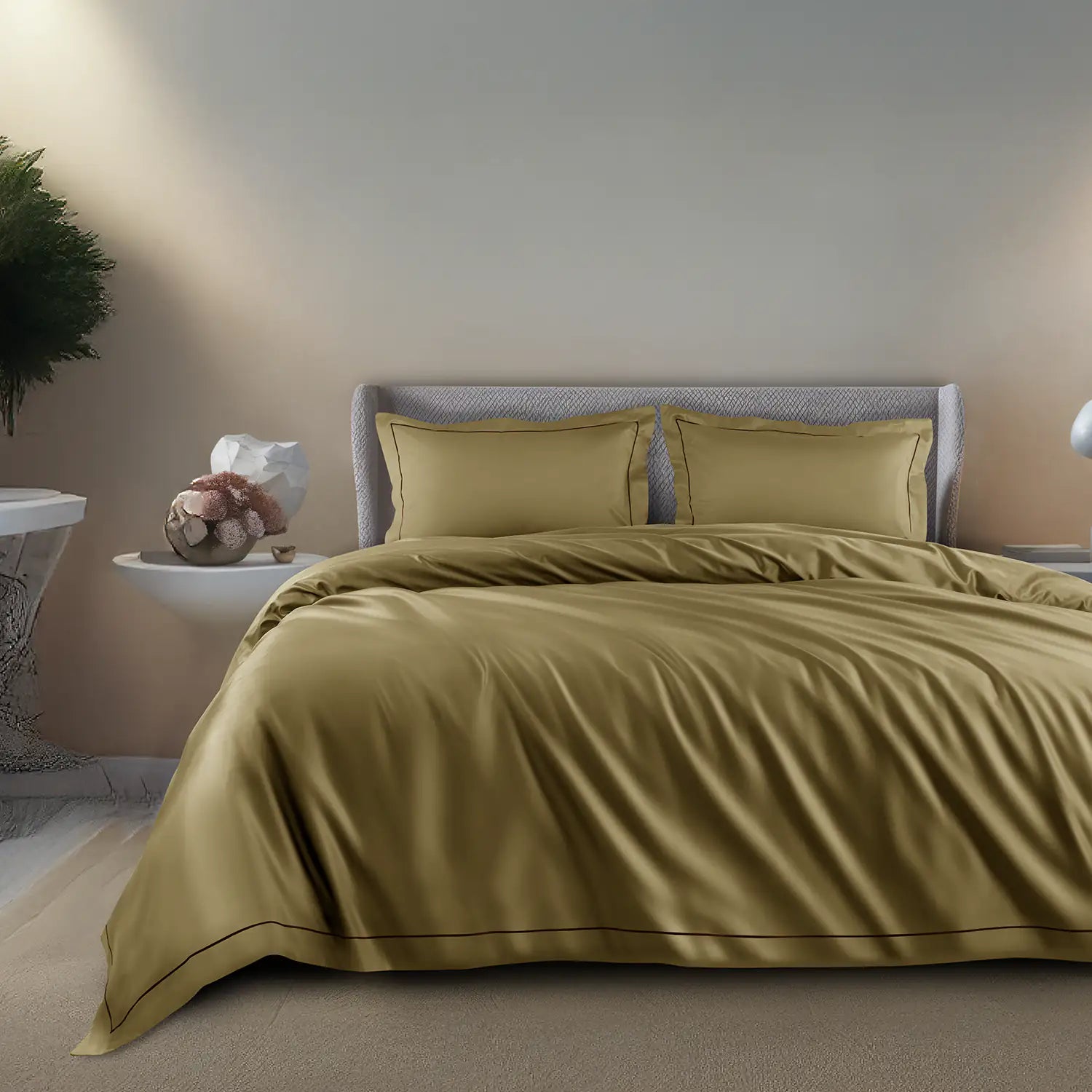 1200 Tc Egyptian Cotton Bedding Set