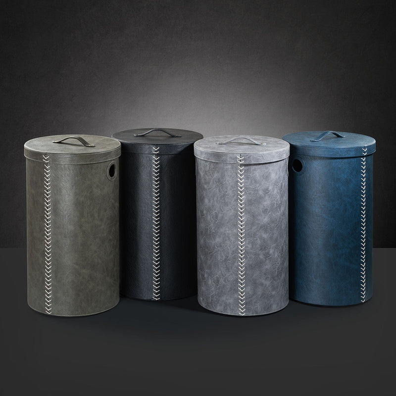 Cross Stitch Round Laundry Hamper