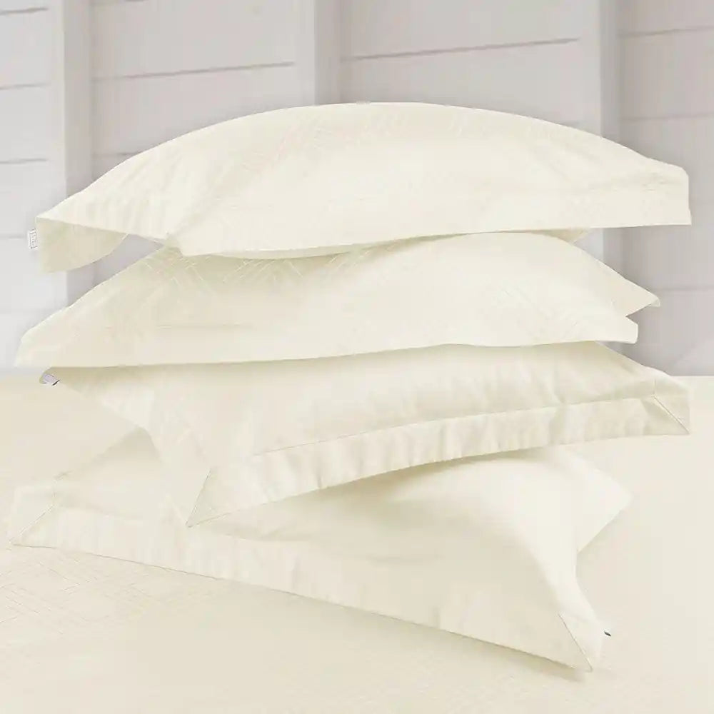 1000 Tc Italian Jcq 100% Cotton Pillow Cover