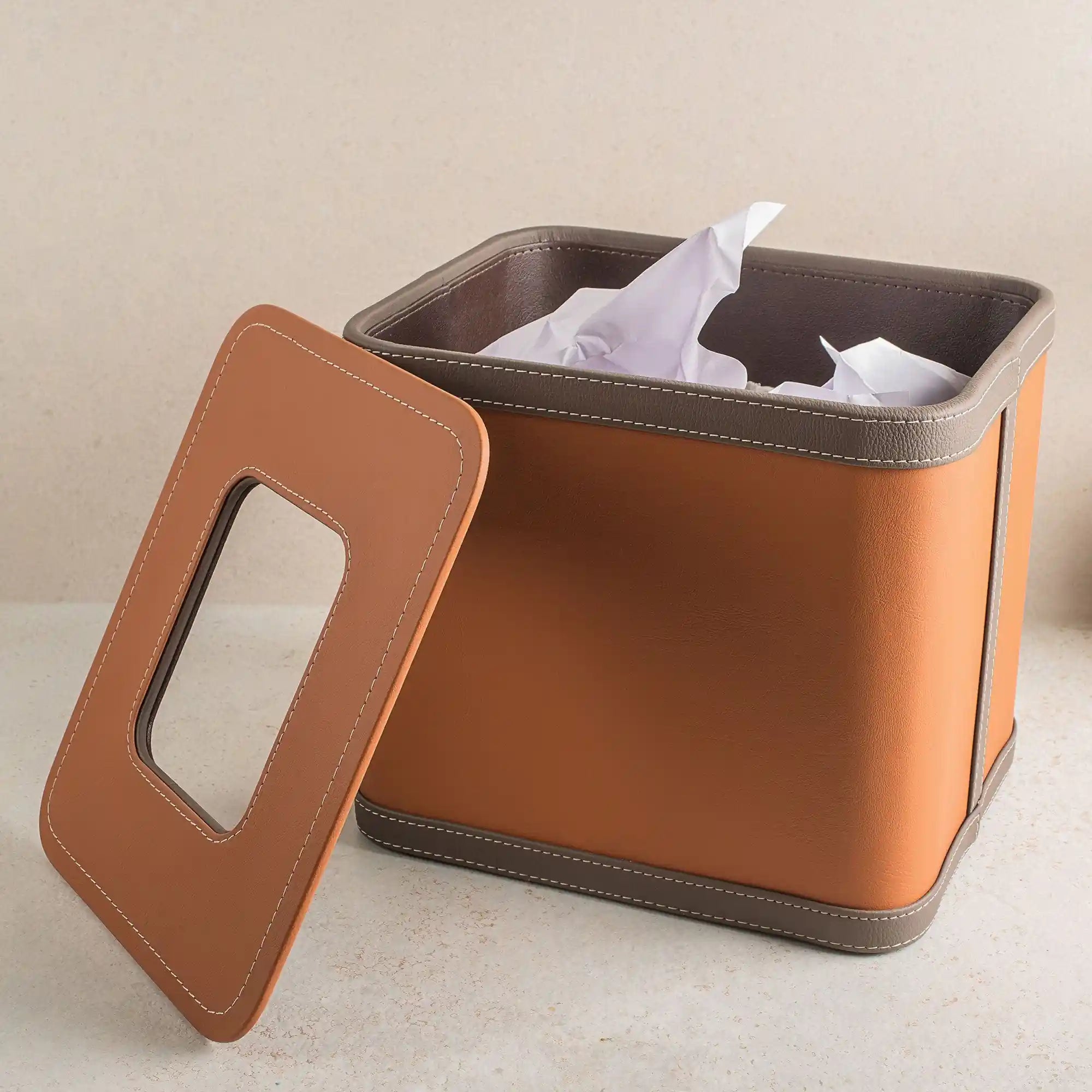 Leather Dustbin