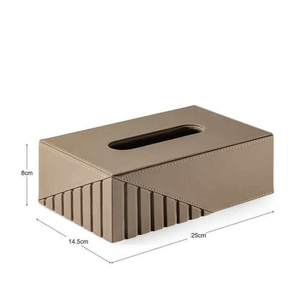 Elegant Fluted Tissue Box Rectangle