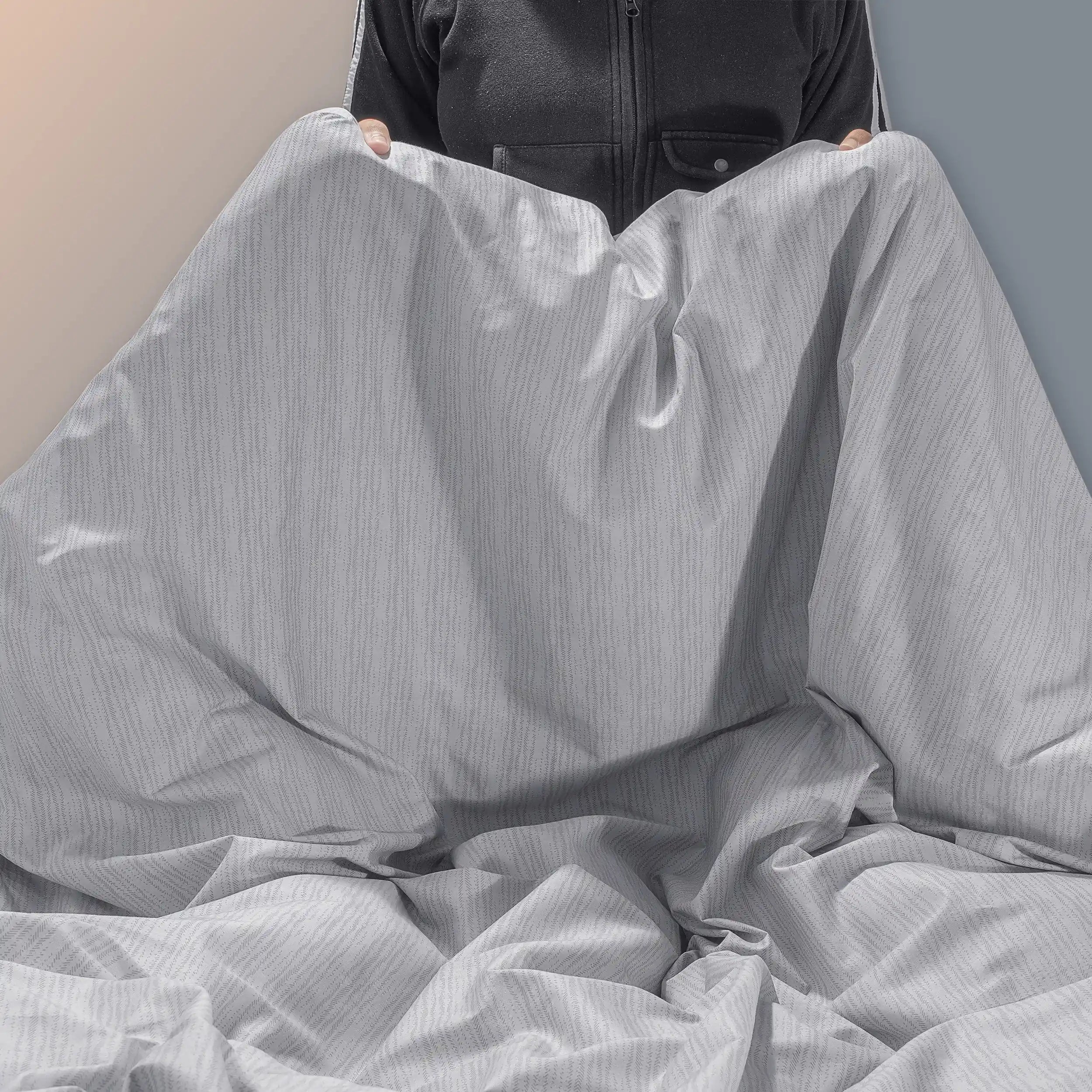 350 Tc Super King Size Bedsheet 2.74Mtr. X 2.74 Mtr. With 2 Pillow Covers