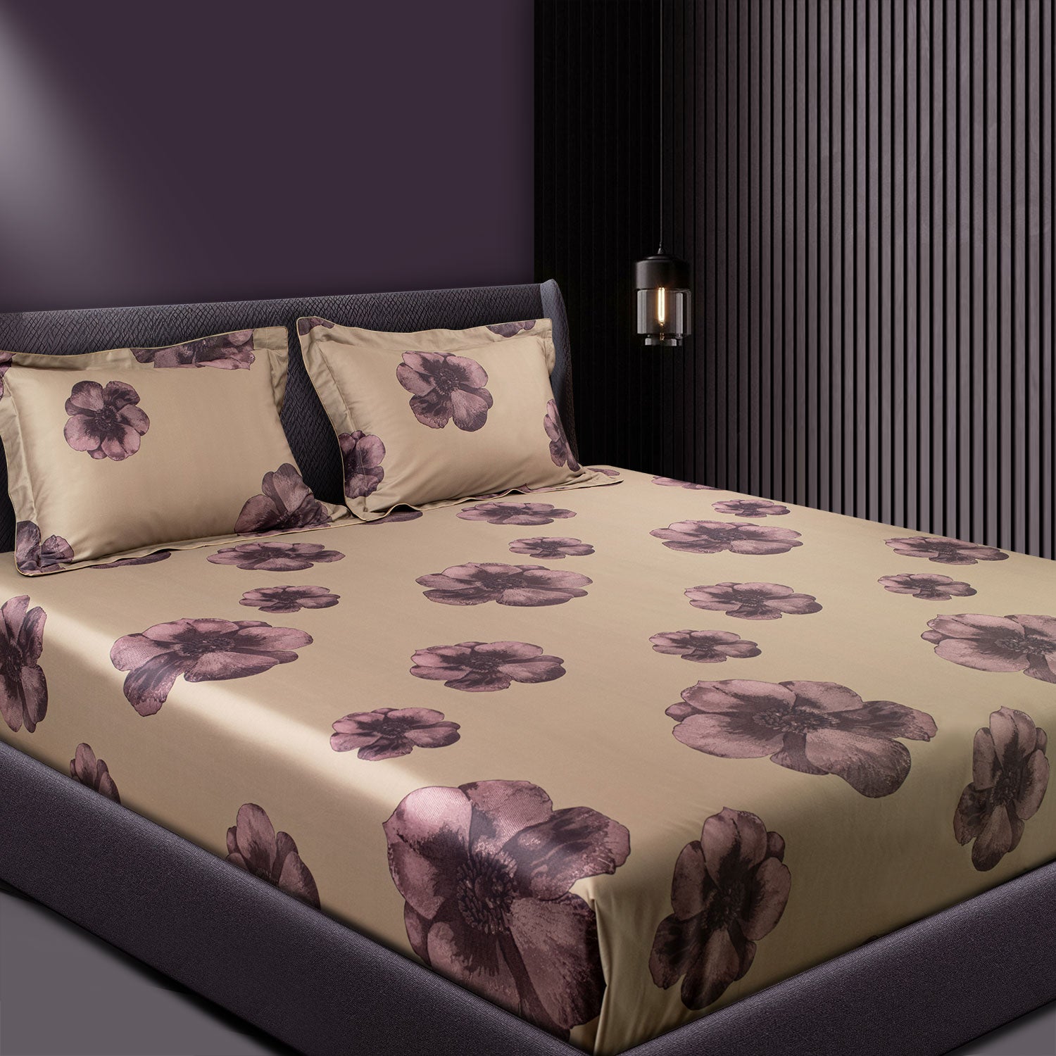 Global Black Cotton Prints Bedding Collection