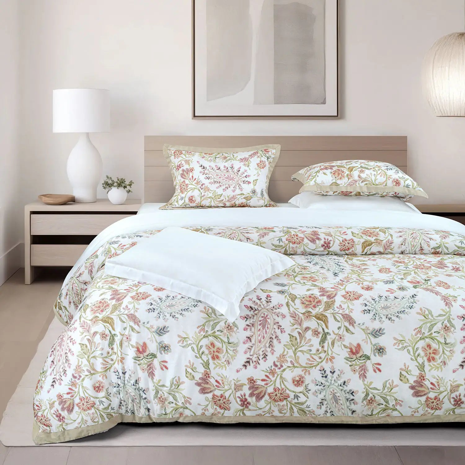 Bamboo Cotton Printed Bedding 6 Pcs. Set