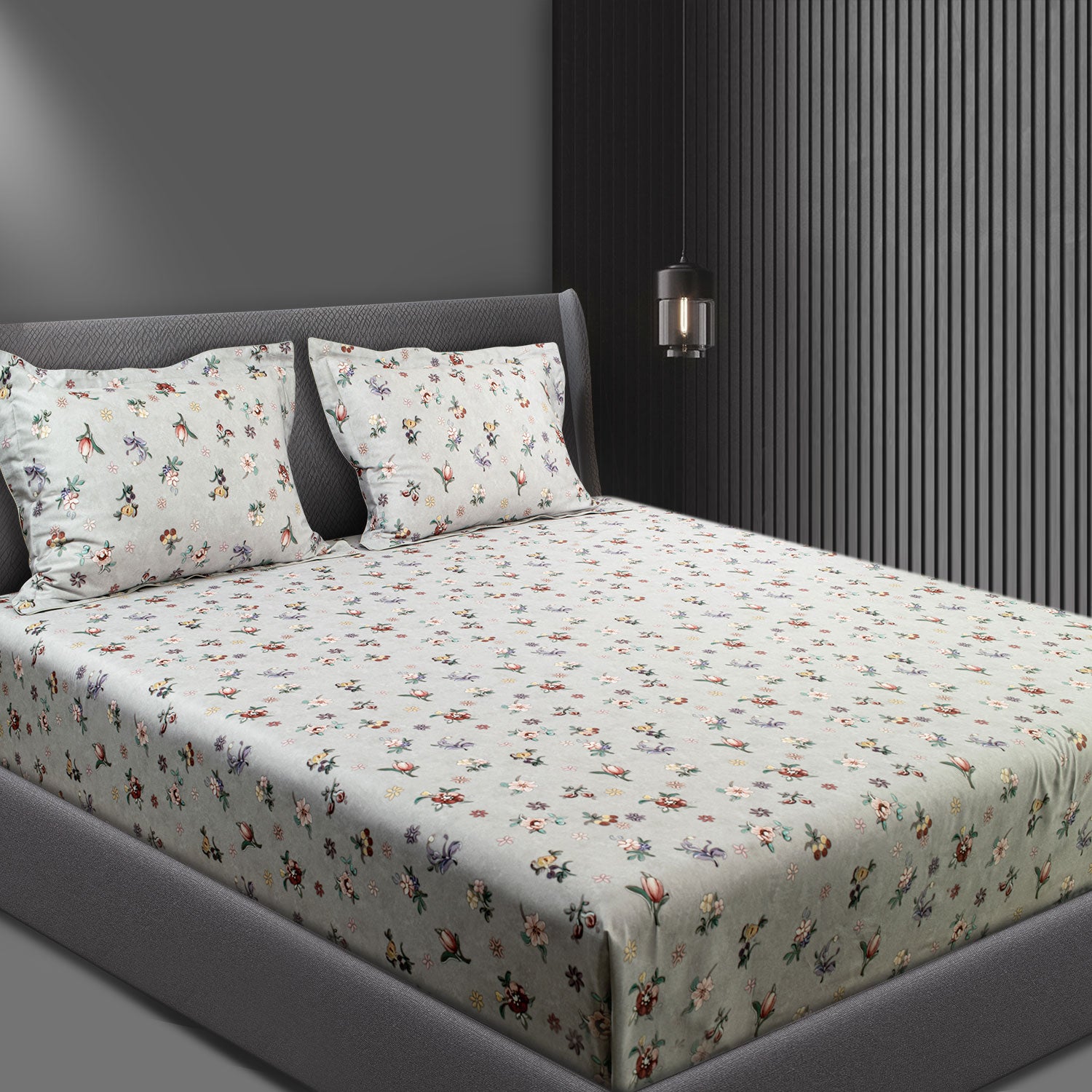 Global Black Cotton Prints Bedding Collection