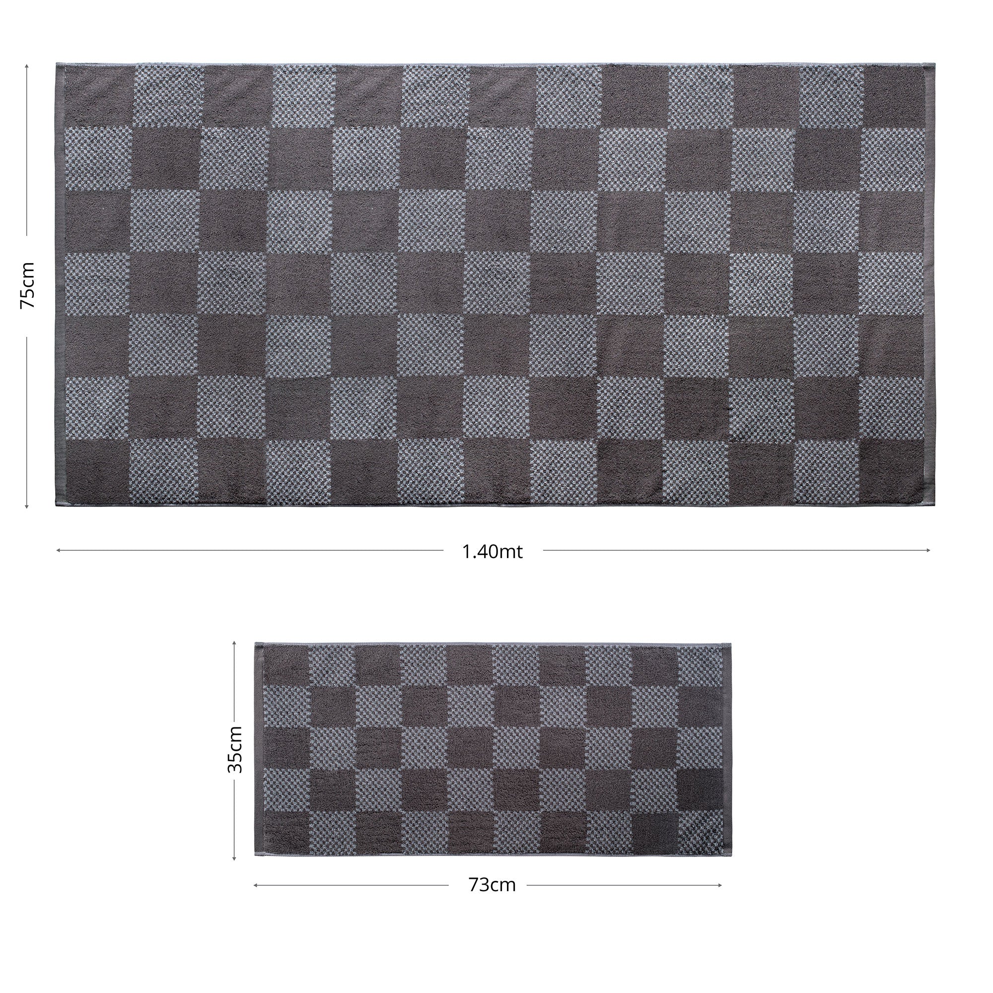 Métier Cotton Towel 3pc Set- Grid