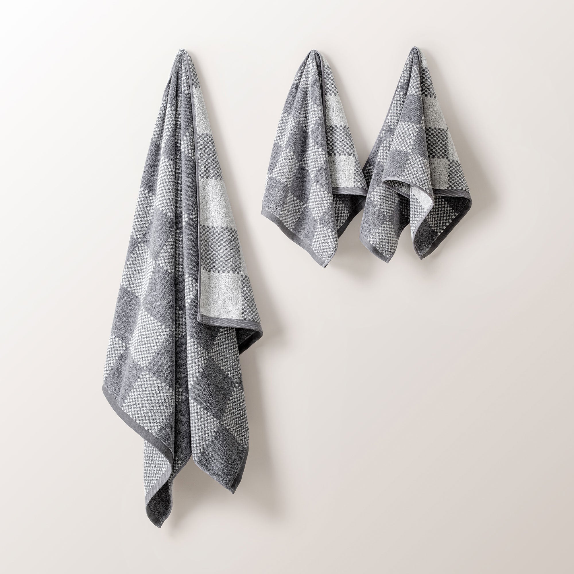 Métier Cotton Towel 3pc Set- Grid
