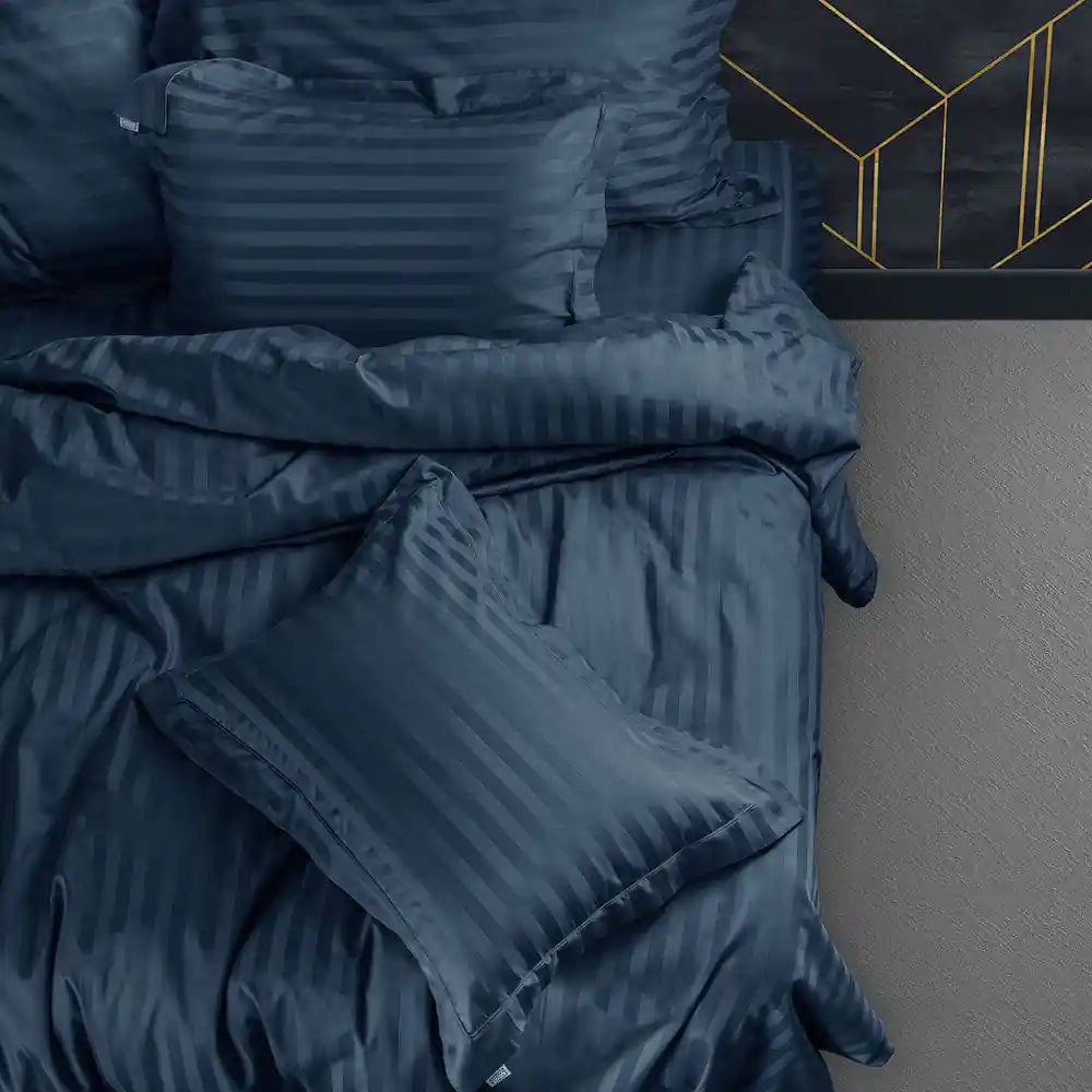 750 Tc Italian Jcq Stripe 100% Cotton Pillow Cover