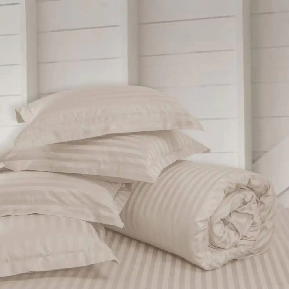 750 Tc Italian Jcq Stripe 100% Cotton |  Cotton Bedding Sets