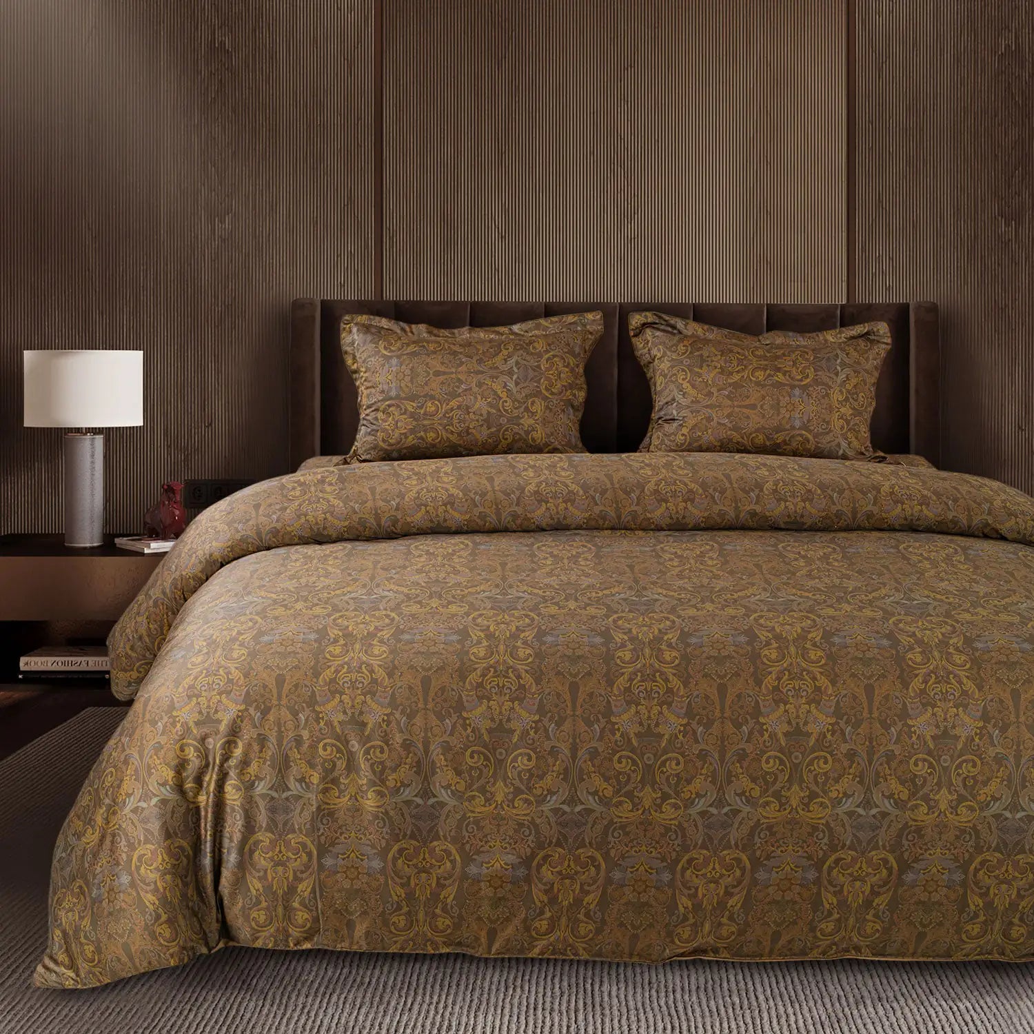 Global Black Cotton 4Pc Bedding Set
