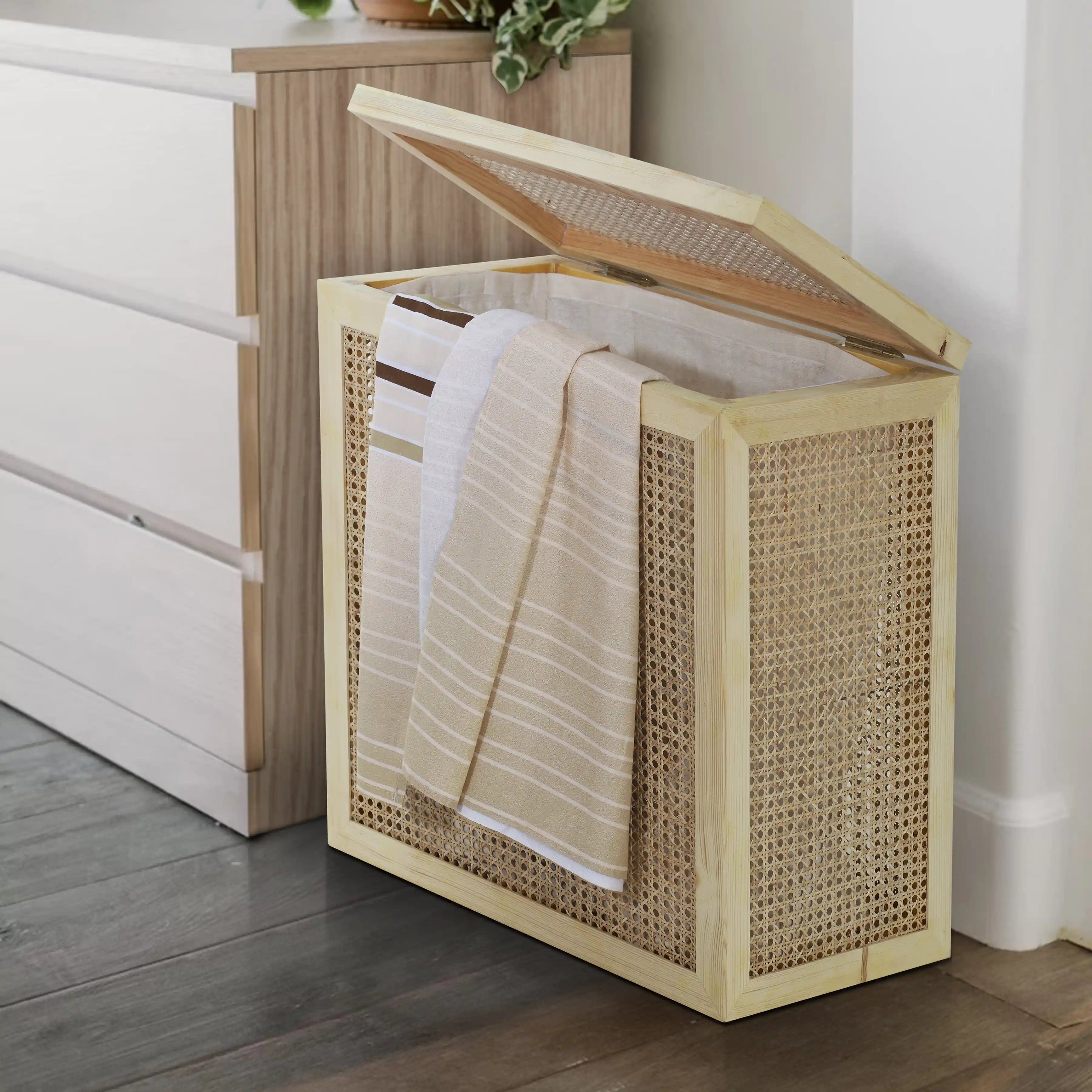 Bamboo Wicker  Laundry Baskets